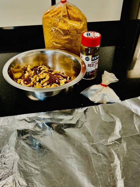 Jaggery & Chili Flake Caramelized Nuts - Ingredients