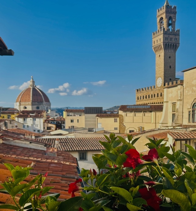 Rooftop Bar of Hotel Degli Orafi, overlooking the Ponte Vecchio, Florence