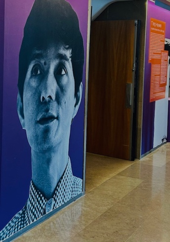 Entrance to exhibition inside the museum