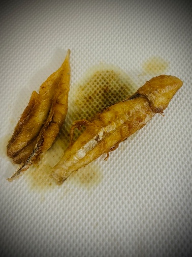 Pan Fried Anchovies - Frying & Plating - Step 9