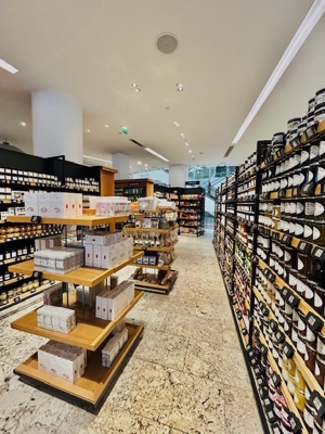 Images from inside food section of Bon Marche department store