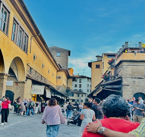 Image taken during the walk from the Degli Orafi Hotel to Il Santo Bevitore restaurant