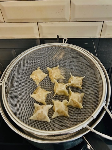 Turkish Manti - Cooking & Assembly - Step 7