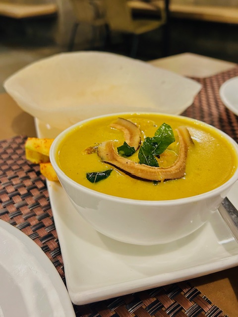 Raw Mango Prawn Curry with Appam