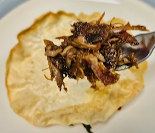 Pickled Duck Confit Poppadom - Step 9