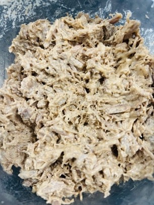 Pulled Pork Salad - Pulling - Step 8